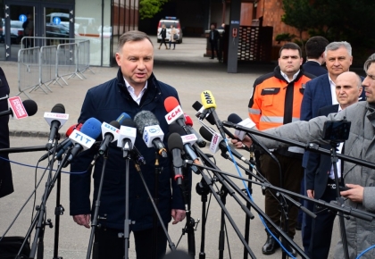 Tragedia w kopalni Pniówek. Prezydent Andrzej Duda przyjechał do Pawłowic