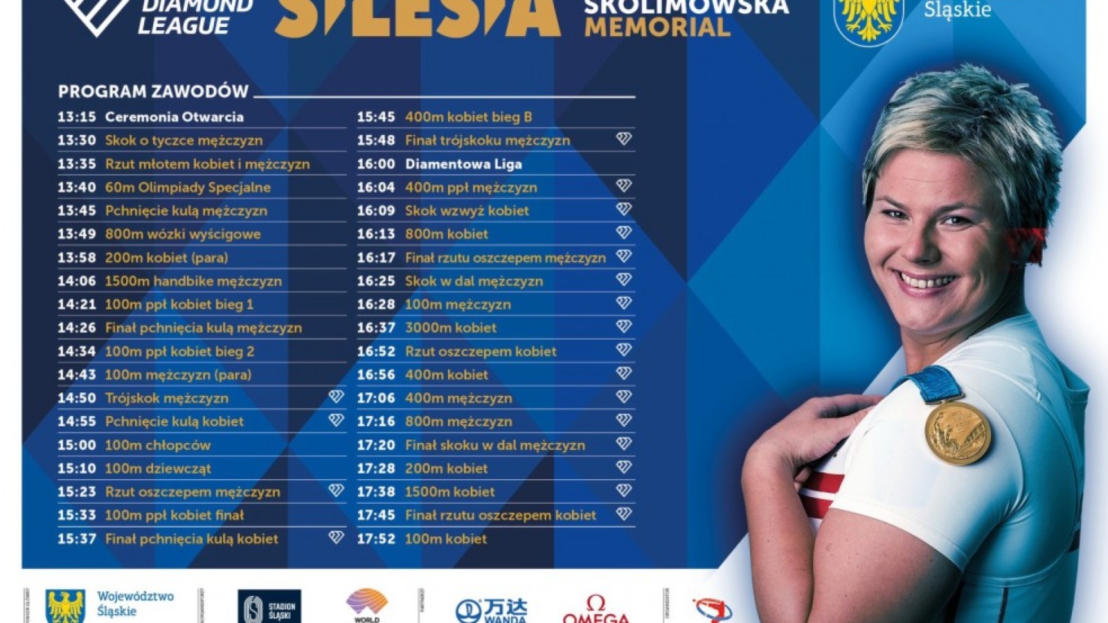 W sobotę 6 sierpnia startuje Diamentowa Liga na Stadionie Śląskim. Znamy program zawodów!